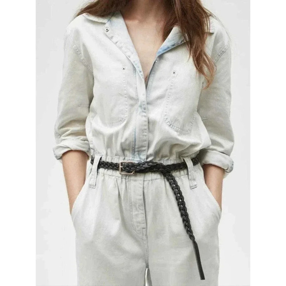 Thakoon Bleached Denim Utility Jumpsuit - /White Multi - Picture 3 of 9